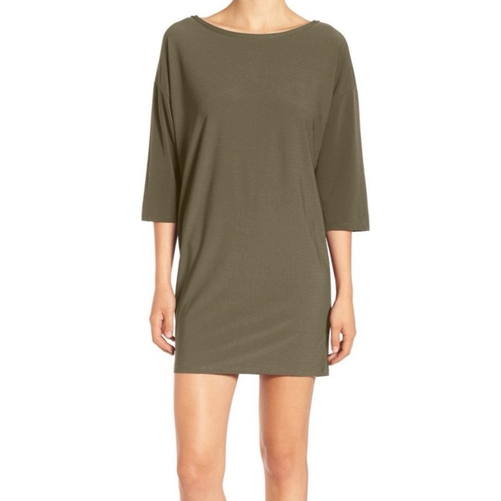 Leith Olive Green Mini Dress